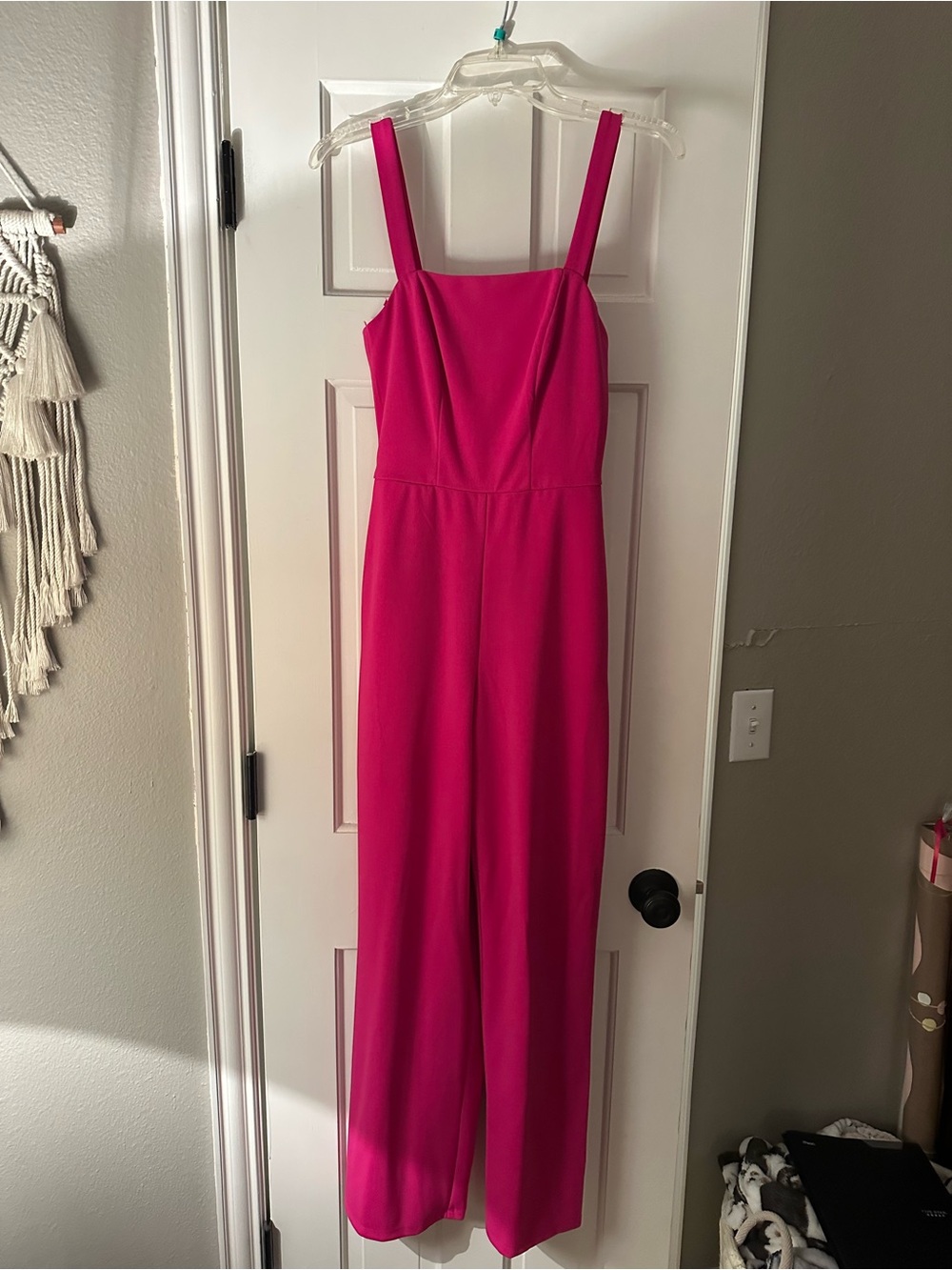 Hot pink jumpsuit